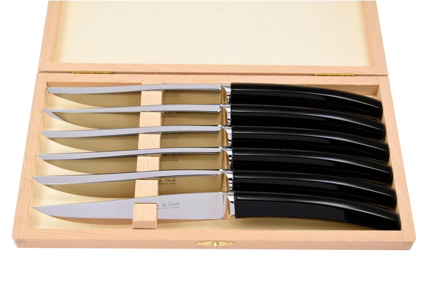 MODELE SILENE
couteau table par 6
manche plexi noir uni